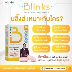 Blinks บลิ๊งส์ อาหารเสริม วิตามิน บำรุงดวงตา บำรุงสมอง ถนอมสายตา